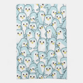 Veel cartoon pinguïns theedoek (Verticaal)