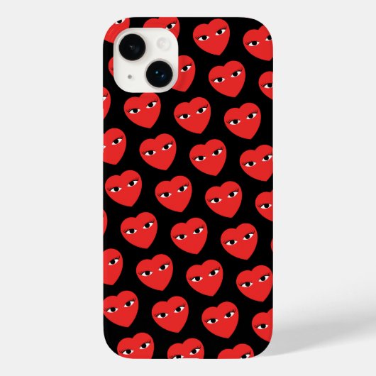 Veel Cute Red Hearts met Eyes Case-Mate iPhone Case (Achterkant)