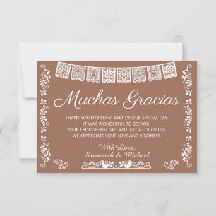 Veel Dank Baby Shower Terracotta Bedankkaart