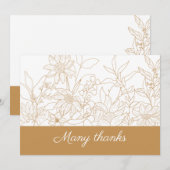 Veel dank bedankkaartje bedankkaart (Voorkant / Achterkant)