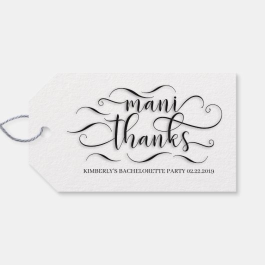 Veel Dank Bedankt Cadeaulabel (Achterkant Horizontaal)