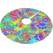 Veel dog verfdrukken overal kerstboom rok (Gekanteld)