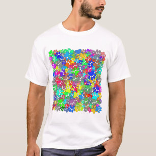Veel dog verfdrukken overal t-shirt