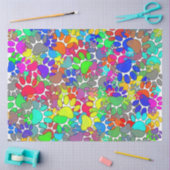 Veel dog verfdrukken overal tissuepapier (Craft)