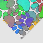 Veel dog verfdrukken overal tissuepapier (Detail)