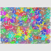 Veel dog verfdrukken overal tissuepapier (Voorkant)