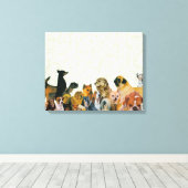 Veel Dogs Collage Canvas Afdruk (Insitu (Houten vloer))