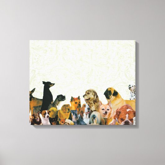 Veel Dogs Collage Canvas Afdruk (Voorkant)