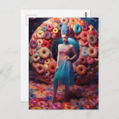 Veel Donuts Mode Model Briefkaart (Voorkant / Achterkant)