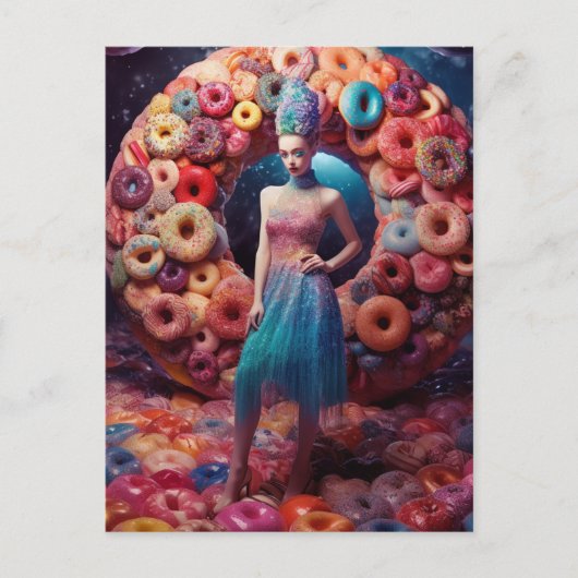 Veel Donuts Mode Model Briefkaart (Voorkant)