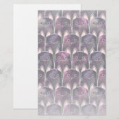 Veel galaxy Cats Pattern Briefpapier (Voorkant / Achterkant)