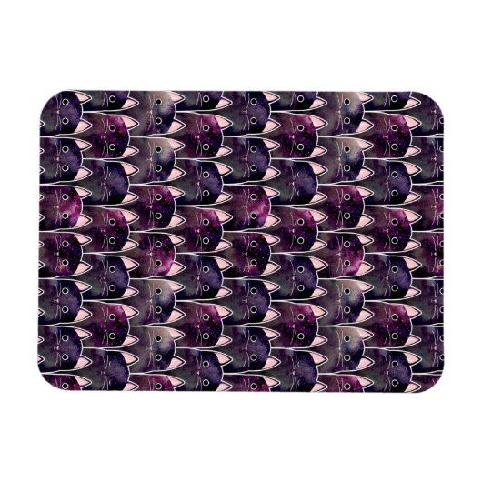 Veel galaxy Cats Pattern Magneet (Horizontaal)