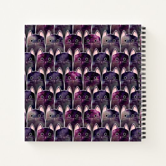 Veel galaxy Cats Pattern Notitieboek (Achterkant)