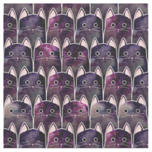 Veel galaxy Cats Pattern Stof