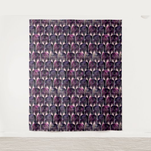 Veel galaxy Cats Pattern Wandkleed (Voorkant)