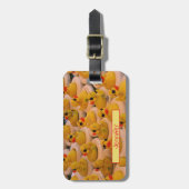 Veel geelrubberen gepersonaliseerd bagagelabel (Voorkant verticaal)