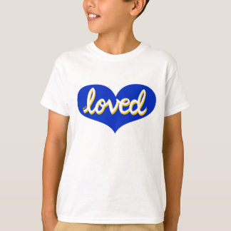 VEEL GELIEFD - blauwe liefde hart- T-shirt