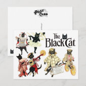 Veel gezichten van de zwarte kat briefkaart (Voorkant / Achterkant)