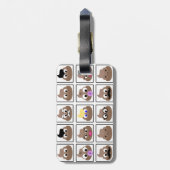 Veel gezichten weergeven bagagelabel (Achterkant verticaal)