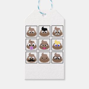 Veel gezichten weergeven cadeaulabel