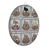 Veel gezichten weergeven dartbord (Voorkant Links)