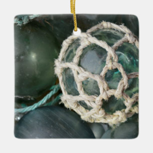 Veel glazen visdobbers, Alaska Keramisch Ornament