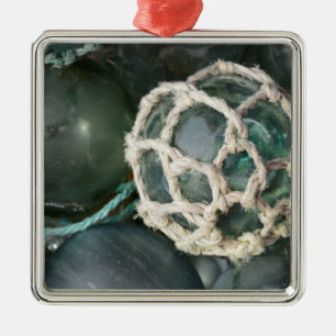 Veel glazen vissersvlotten, Alaska Metalen Ornament