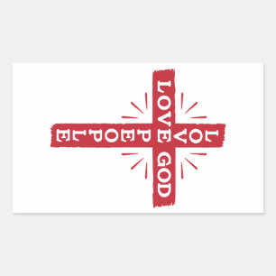 VEEL GOD - HOUD VAN MENSEN - CHRISTELIJKE Stickers