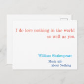 Veel goeds over niets briefkaart (Voorkant / Achterkant)