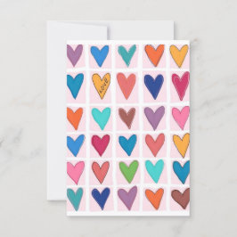 Veel harten bedankkaart