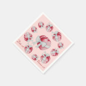 veel harten en bogen rood en roze servet (Hoek)