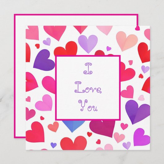 Veel harten kaart (Voorkant / Achterkant)