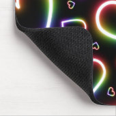 Veel harten Neon teken Muismat (Hoek)