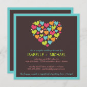 Veel hartenparen Wedding Shower-uitnodiging Kaart (Voorkant / Achterkant)