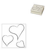 veel hartstempel 	rubberstempel (Gestempeld)