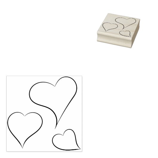 veel hartstempel rubberstempel (Gestempeld)