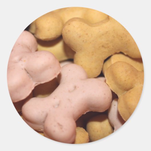 Veel honden, koekjes, Botten Ronde Sticker (Voorkant)