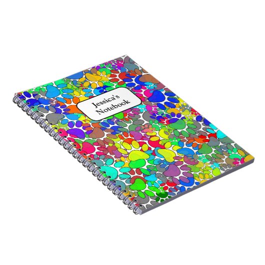 Veel hondenpootafdrukken overal notitieboek (Rechterzijde)