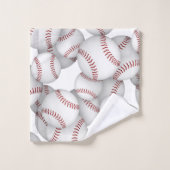 Veel honkballen aangepaste speler en team naam bad handdoek (Wasdoekje)