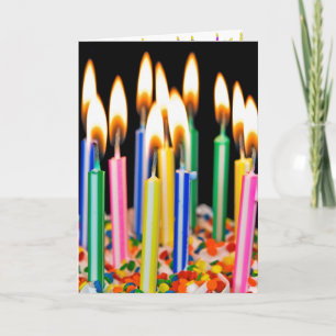 Veel kaarsen van de Birthday op Cake Kaart