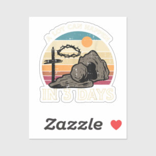 Veel kan gebeuren in 3 dagen Pasen Religieus Sticker