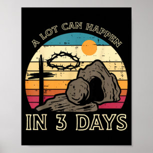 Veel Kan Gebeuren In 3 Dagen Pasen Religieuze Vrou Poster
