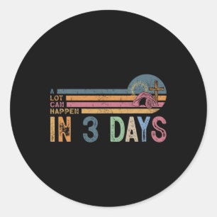 Veel Kan Gebeuren In 3 Dagen Pasen Religieuze Vrou Ronde Sticker