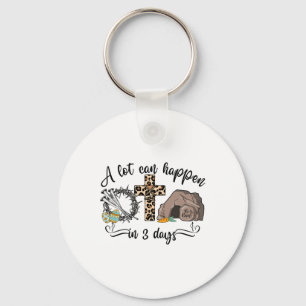 Veel kan gebeuren in 3 dagen Pasen religieuze vrou Sleutelhanger