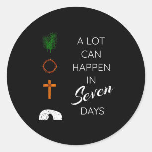 Veel Kan Gebeuren In 7 Dagen Palmzondag Heilige We Ronde Sticker