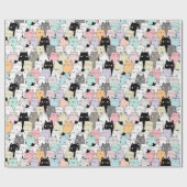 Veel kat inpakpapier (Vlak)