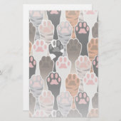 Veel kattepoten briefpapier (Voorkant / Achterkant)