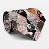 Veel kattepoten stropdas (Opgerold)