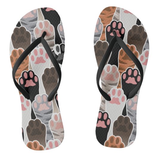 Veel kattepoten teenslippers (Voetbed)