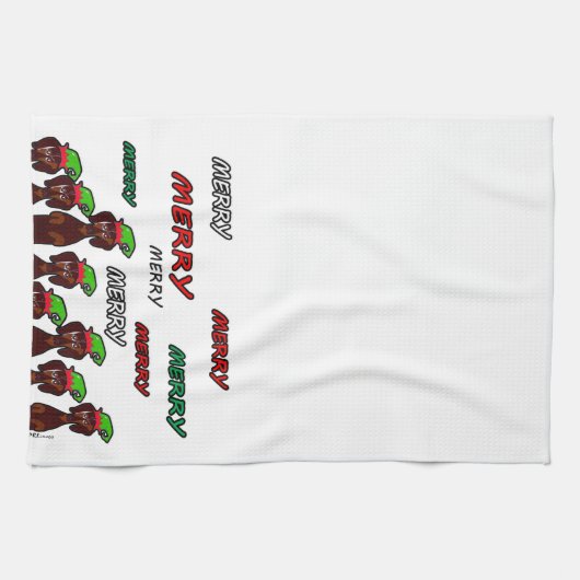 Veel keukenhanddoeken uit de kerstkeuken van Merry (Horizontaal)